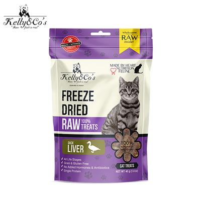 Kelly & CO s Freeze Dried Raw Treat Duck Liver  ตับเป็ดฟรีชดราย 100% (40g)
